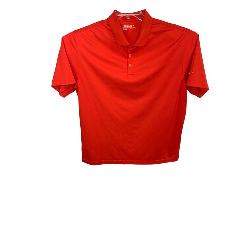 Nike Golf Tour Performance Polo Shirt Mens 2XL Dri Fit‎ Red